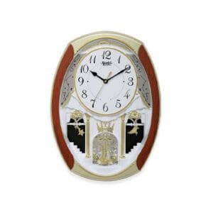 Ajanta Classic Musical Pendulum Quartz Wall Clock with Decorative Diamonds – 2927