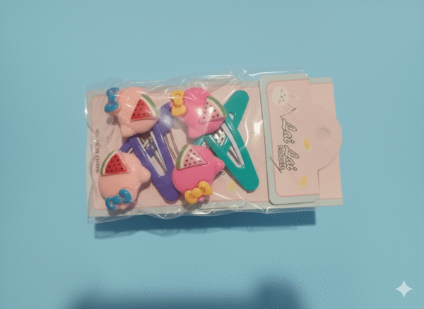 Playful Watermelon & Bow Clip Set